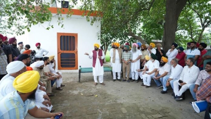 Amid anger against land pooling, CM Mann interacts with Ludhiana villagers