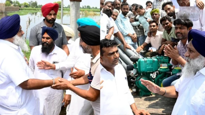 Compensation of Rs 1 lakh per acre should be given to kinnow growers for the loss of orchards due to floods in Abohar and Balluana: Sukhbir Singh Badal