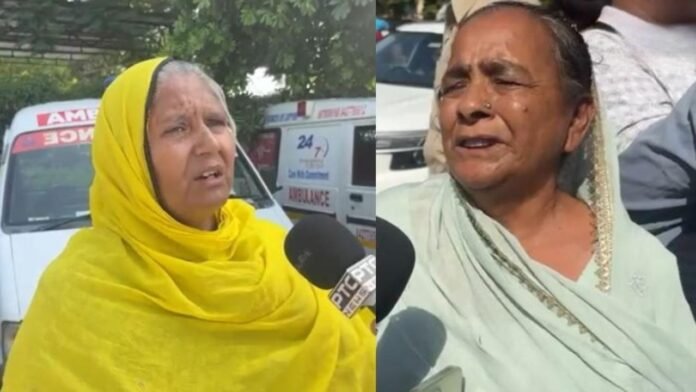 Women crying outside Fortis Hospital, they met during the farmers' protest