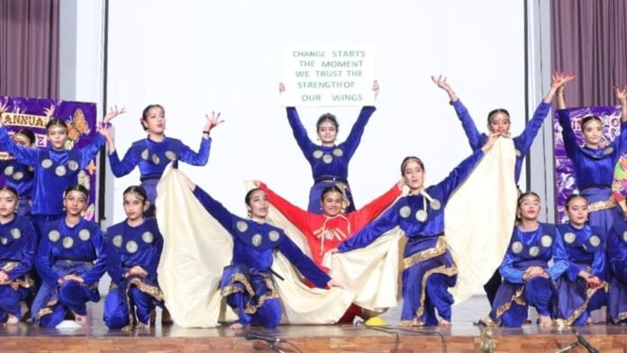 Students of Shivalik School perform during the annual show in Mohali on Thursday.
