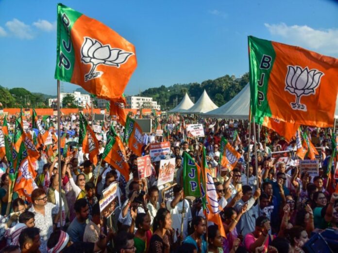 BJP takes out a Jana Jagaran Rally in Assam